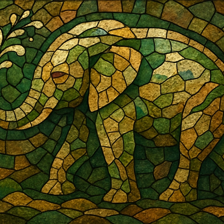 Earth Elephant Mosaic