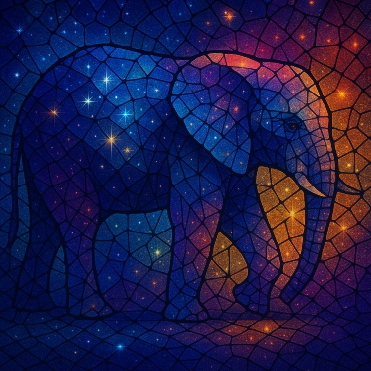 Starlight Elephant Mosaic