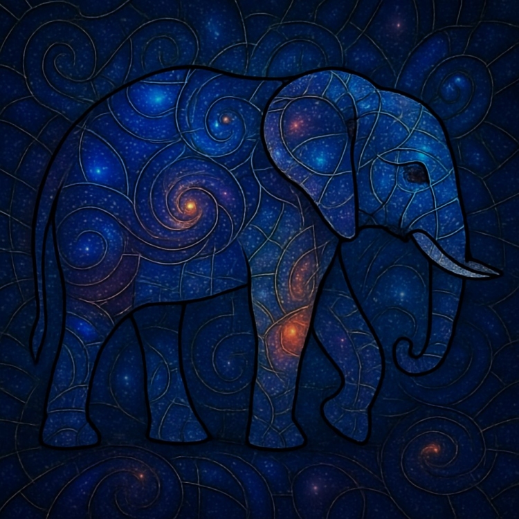Space Elephant Mosaic