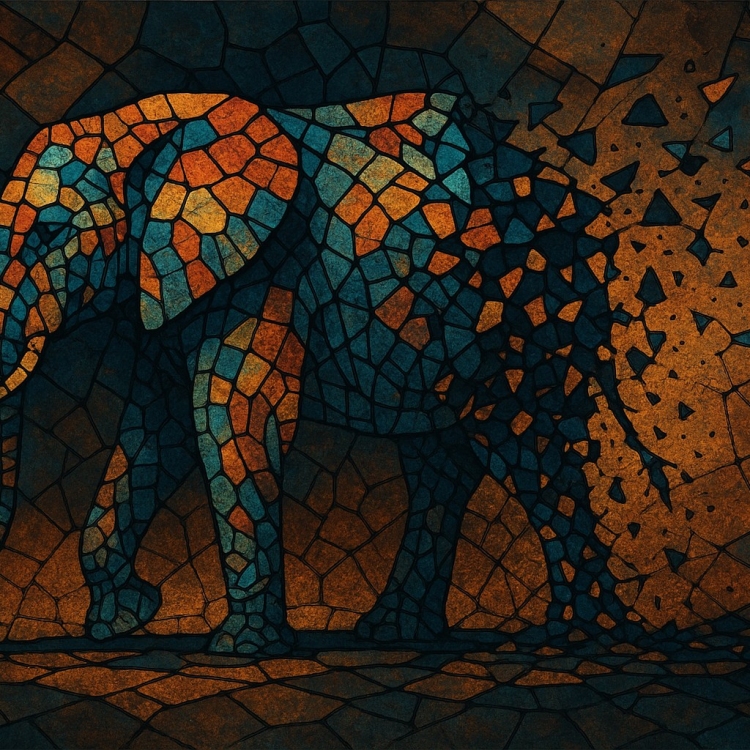 Destruction Elephant Mosaic