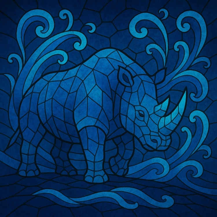 Water Rhino Mosaic