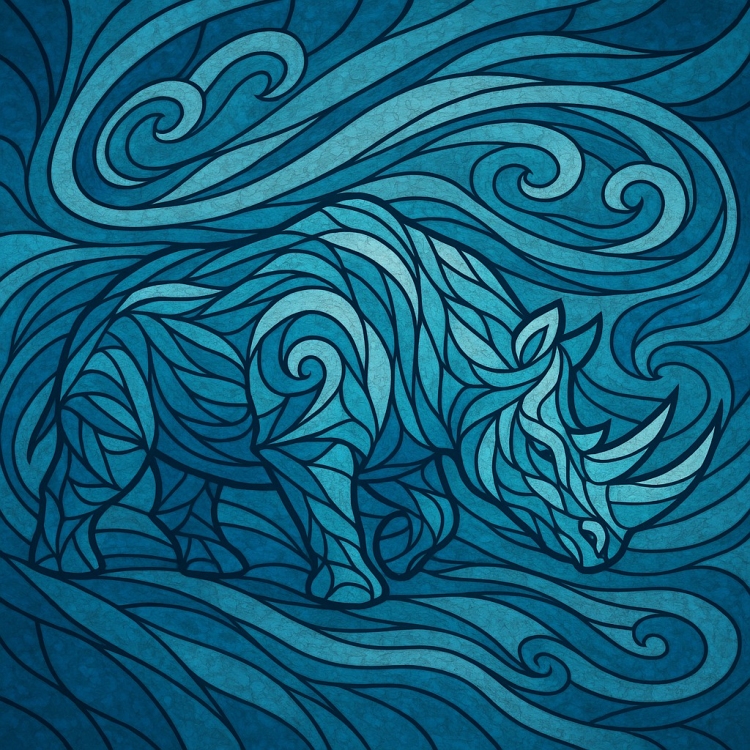 Wind Rhino Mosaic