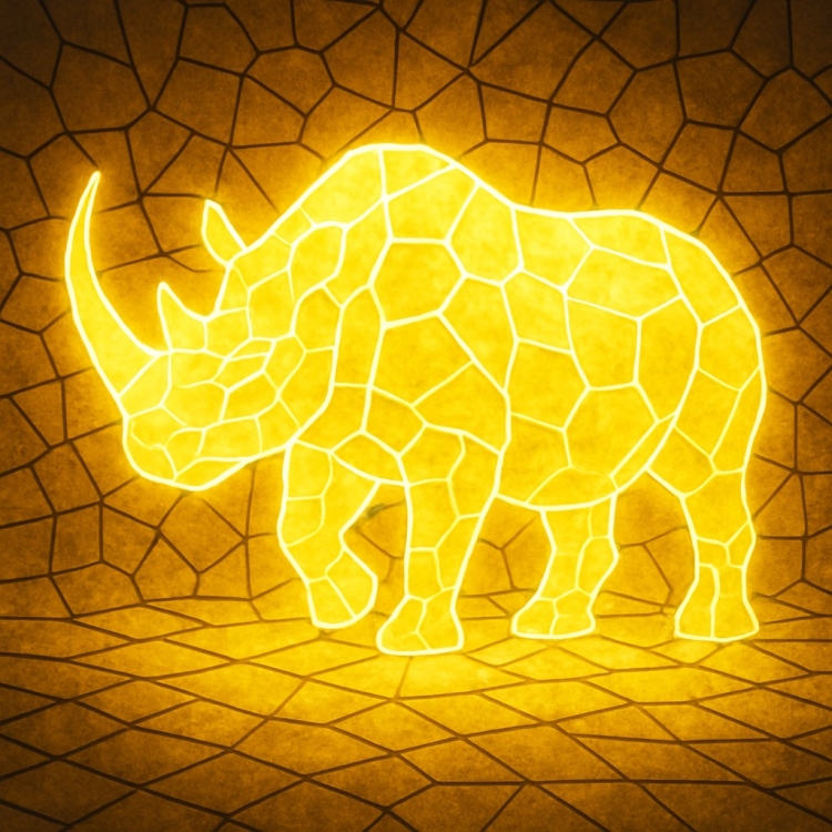 Light Rhino Mosaic