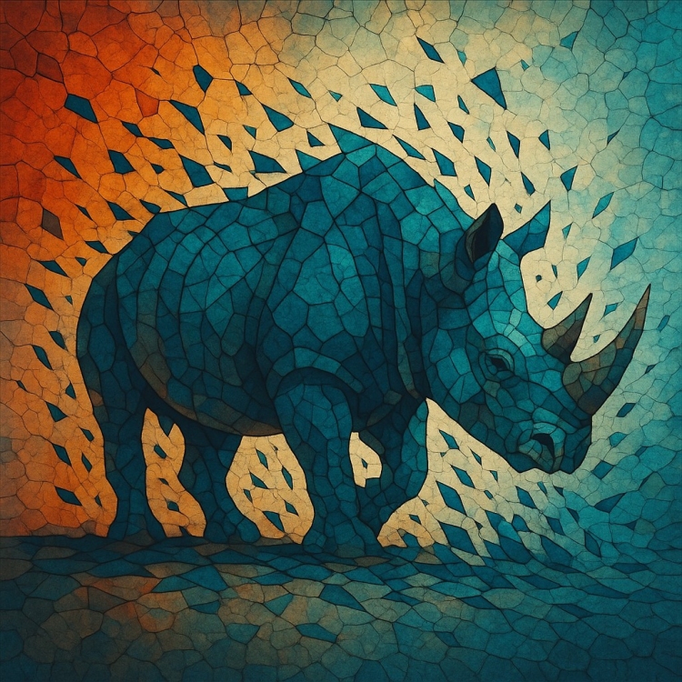 Destruction Rhino Mosaic