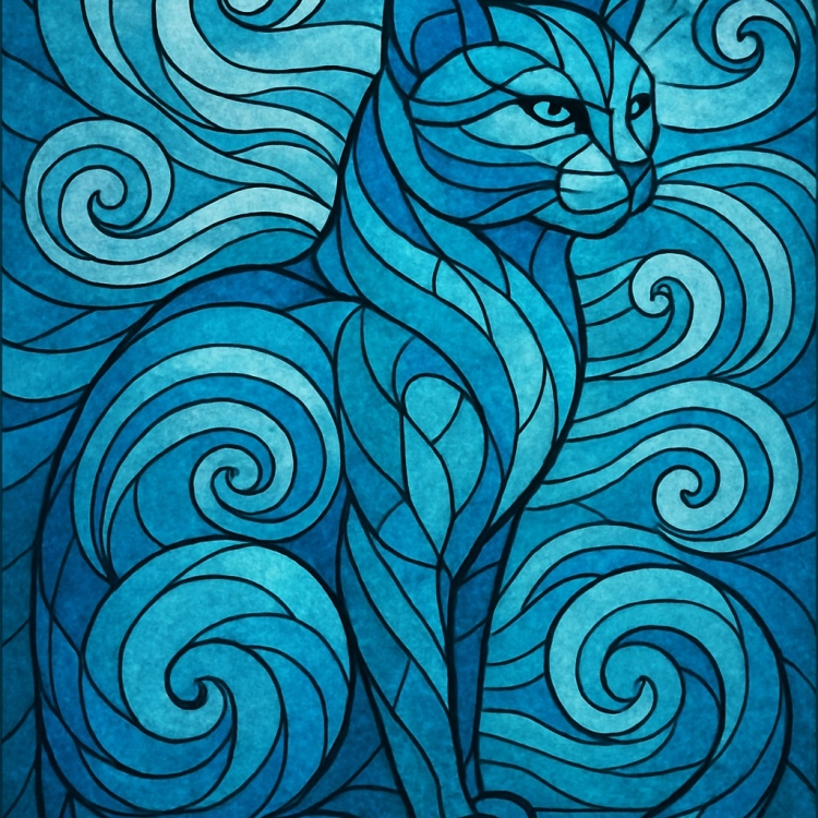Wind Cat Mosaic