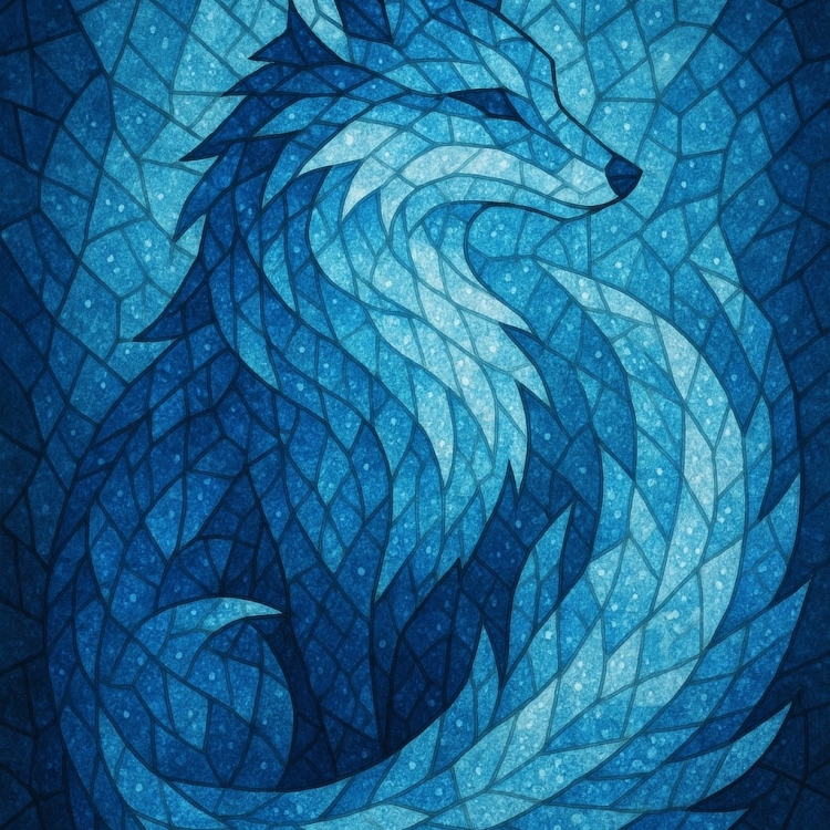 Ice Fox Mosaic