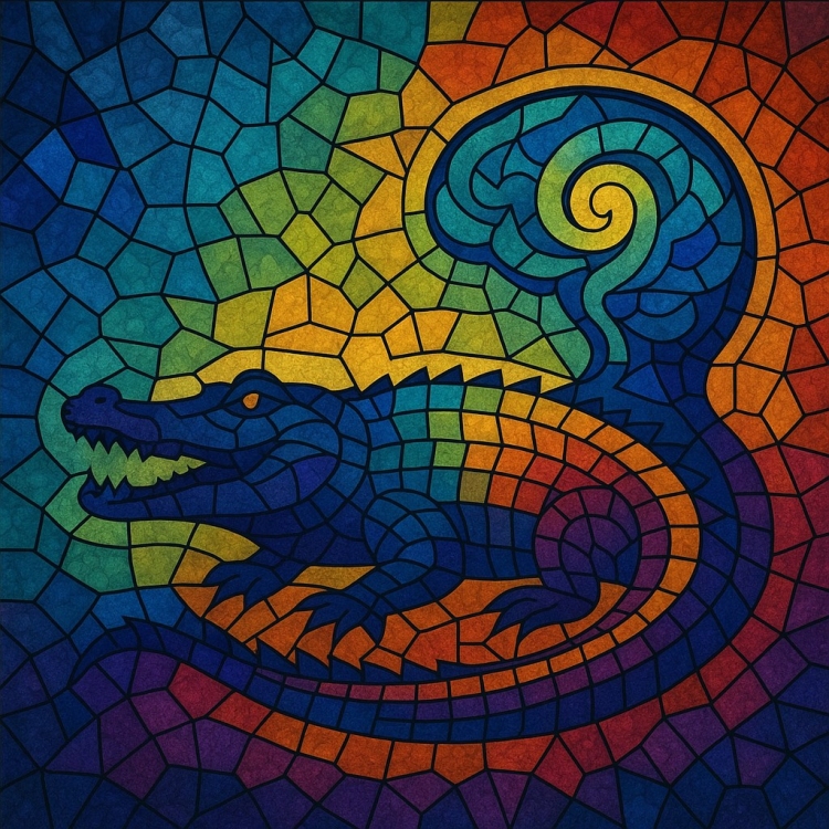 Mind Crocodile Mosaic