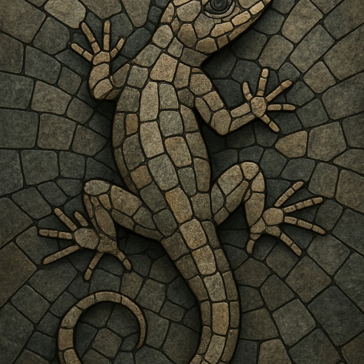 Stone Lizard Mosaic