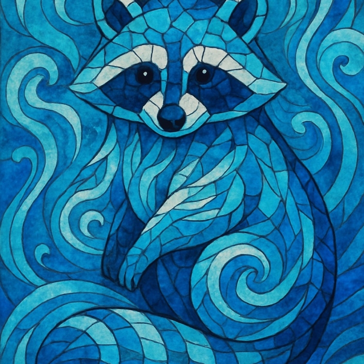 Water Racoon Mosaic