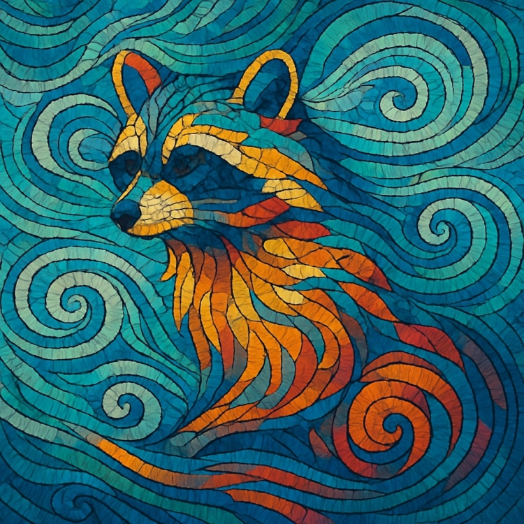 Wind Racoon Mosaic