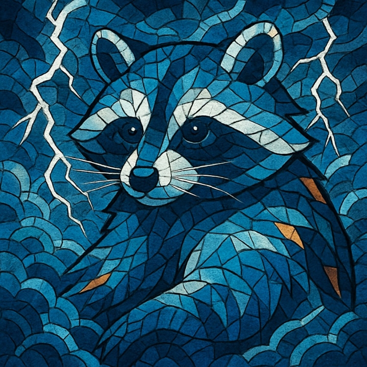 Storm Racoon Mosaic