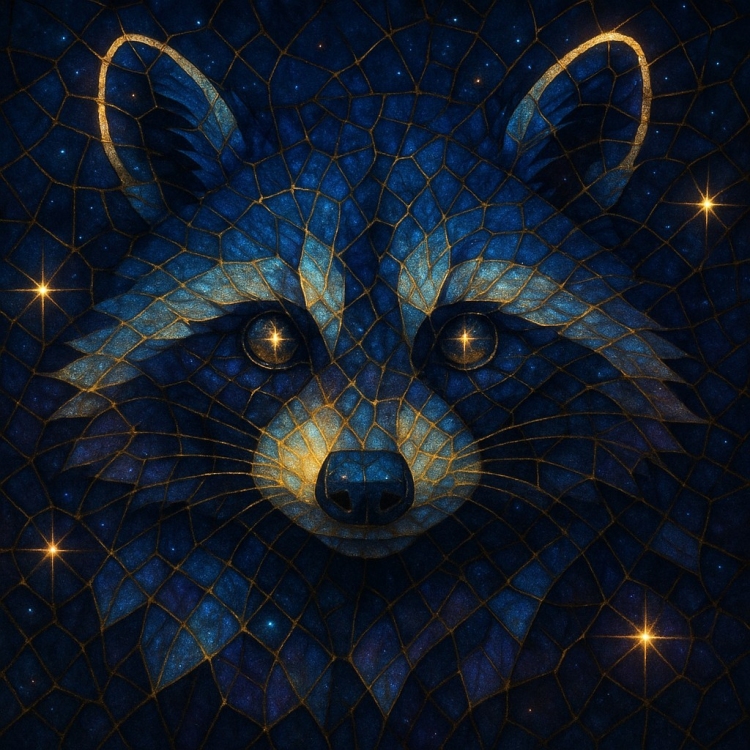 Starlight Racoon Mosaic
