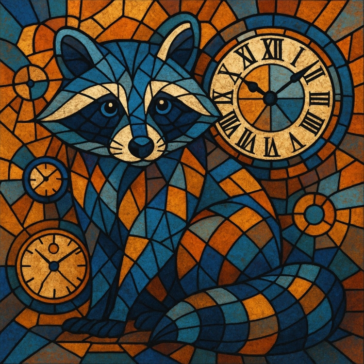 Time Racoon Mosaic