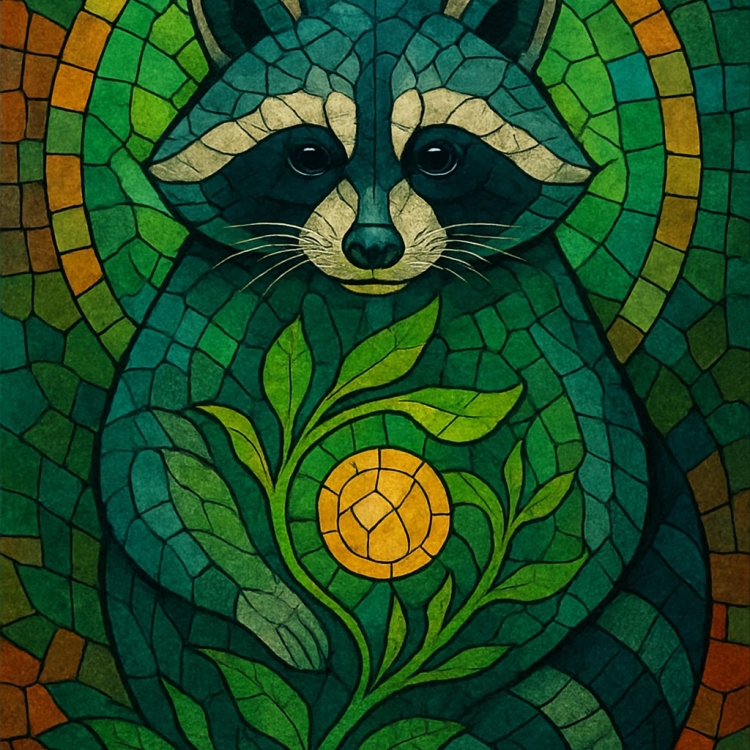 Life Racoon Mosaic