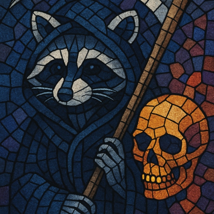 Death Racoon Mosaic