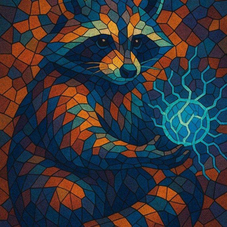 Power Racoon Mosaic