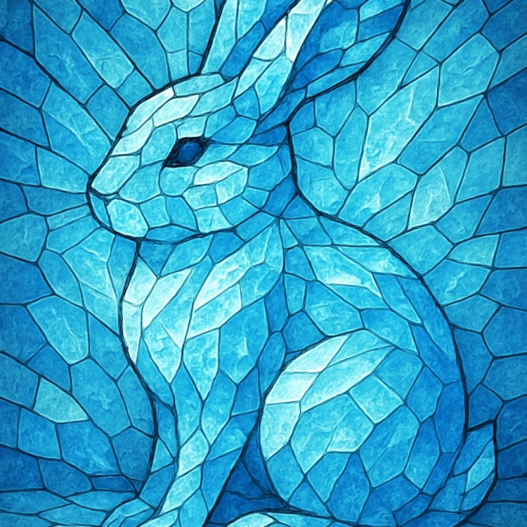 Ice Rabbit Mosaic