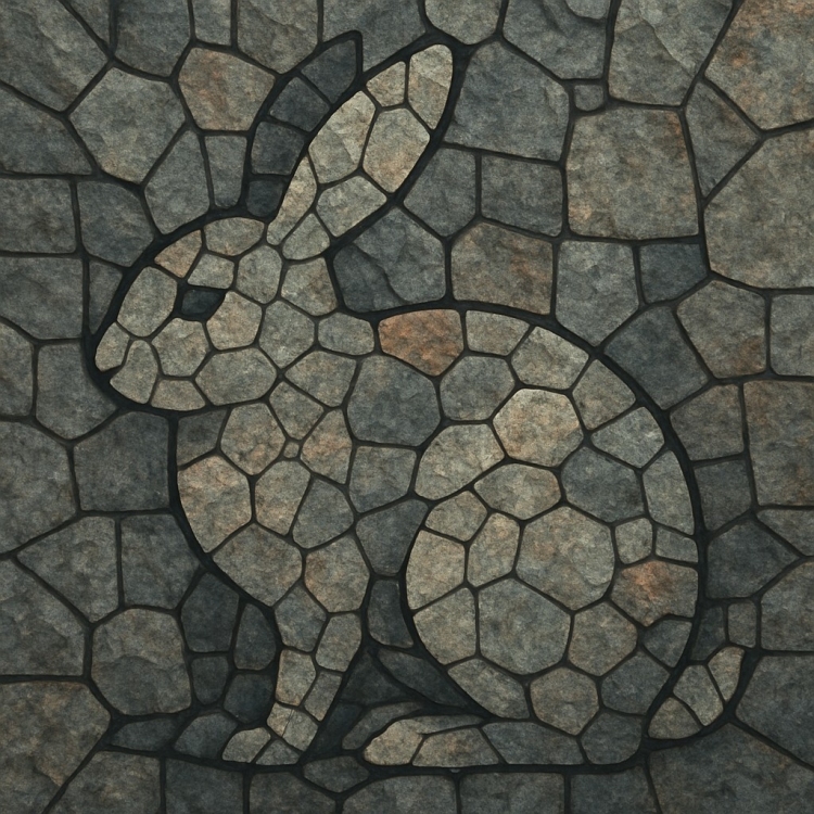 Stone Rabbit Mosaic