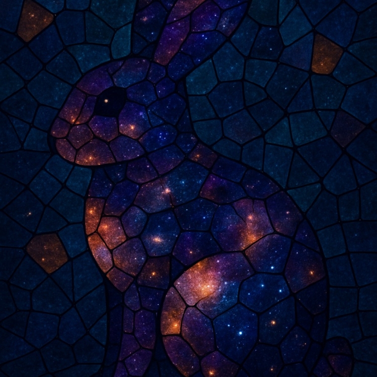Space Rabbit Mosaic