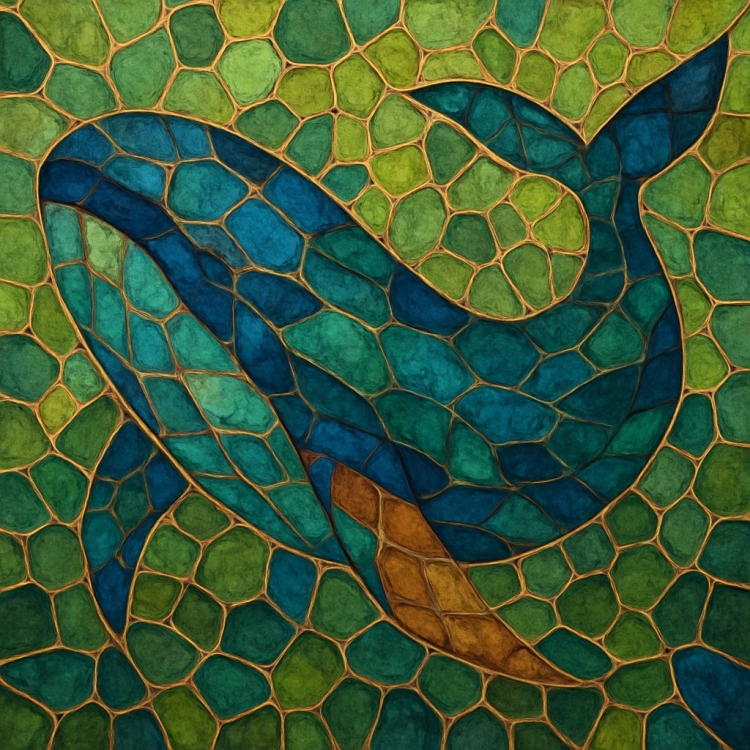 Earth Whale Mosaic
