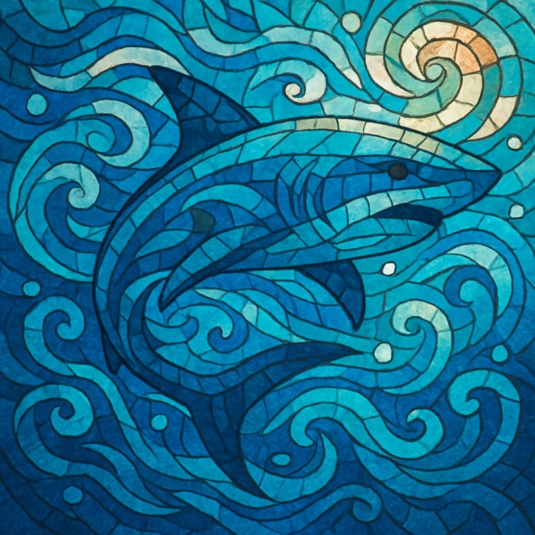 Water Shark Mosaic