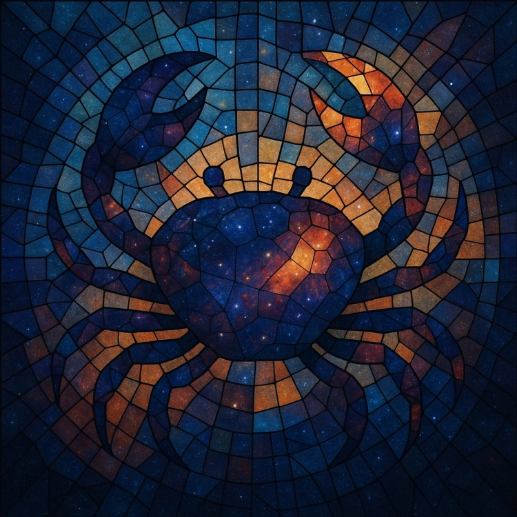 Space Crab Mosaic