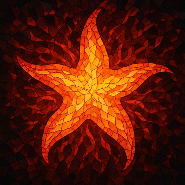 Fire Starfish Mosaic