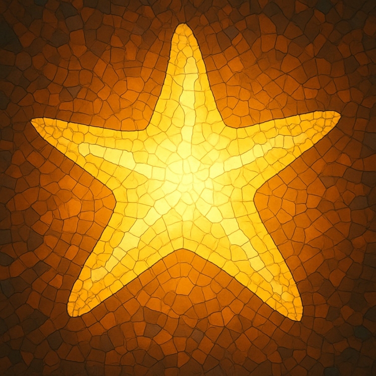 Light Starfish Mosaic