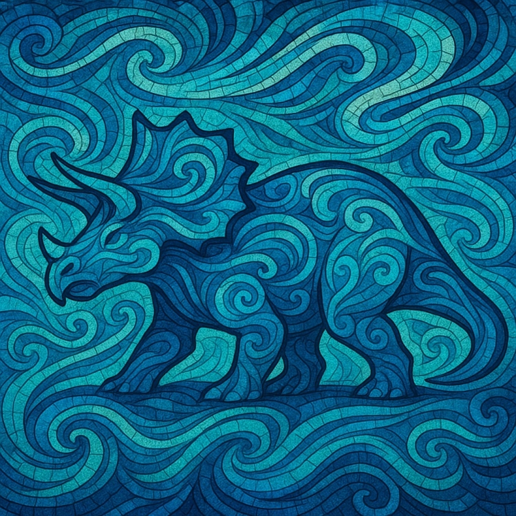 Wind Triceratops Mosaic
