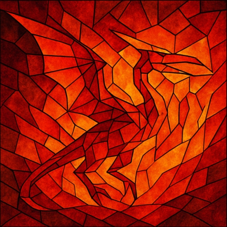 Fire Pterodactyl Mosaic