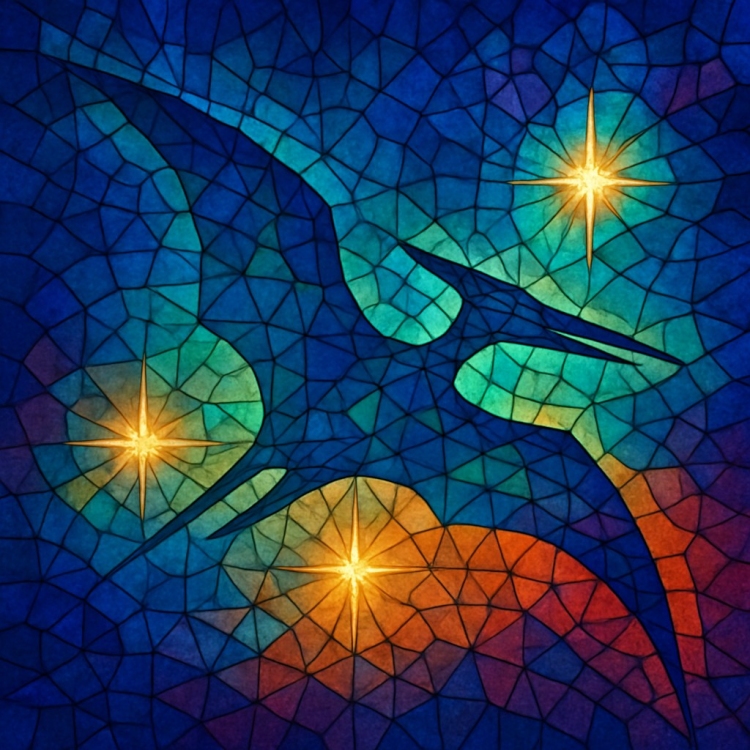Starlight Pterodactyl Mosaic