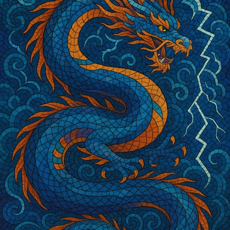 Storm Eastern Dragon Mosaic