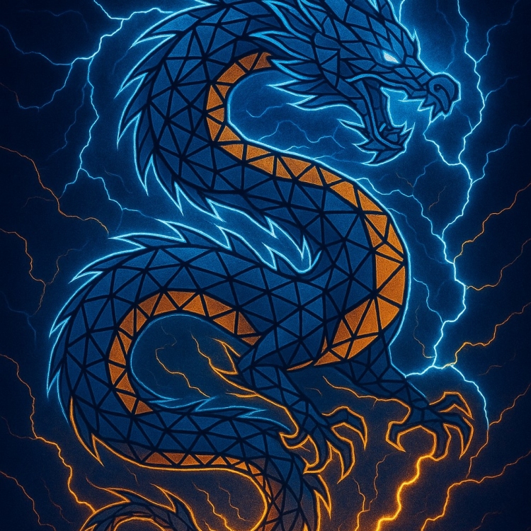 Power Eastern Dragon Mosaic