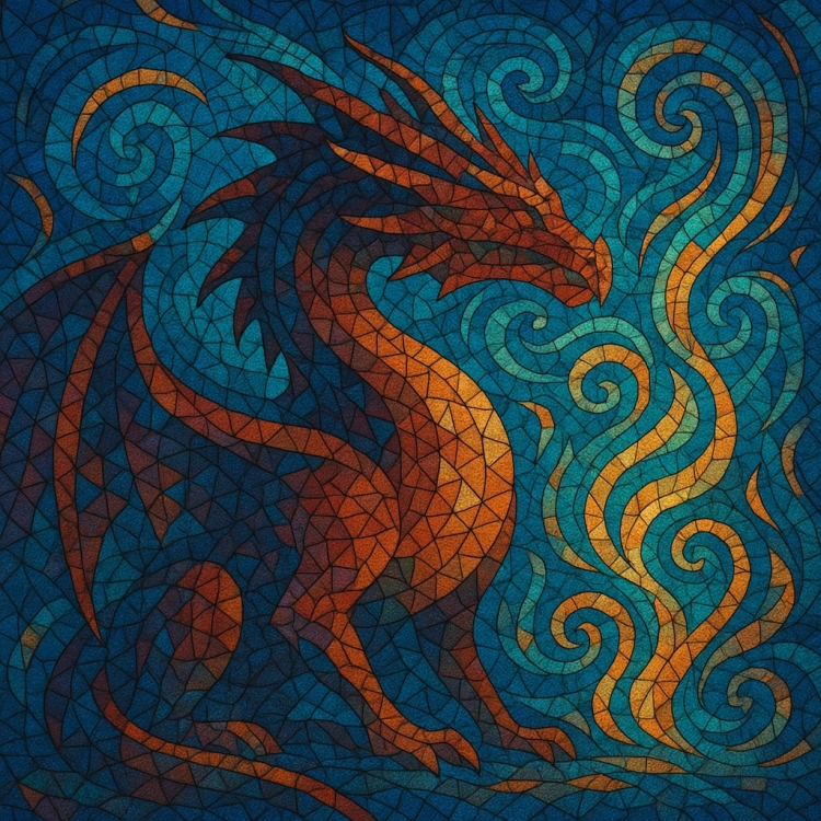 Mystic Western Dragon Mosaic