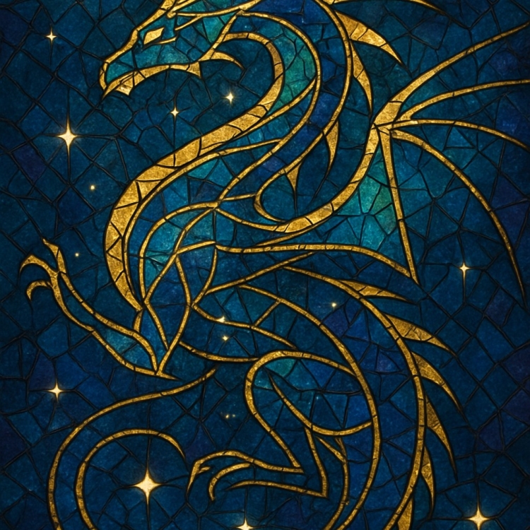Starlight Western Dragon Mosaic