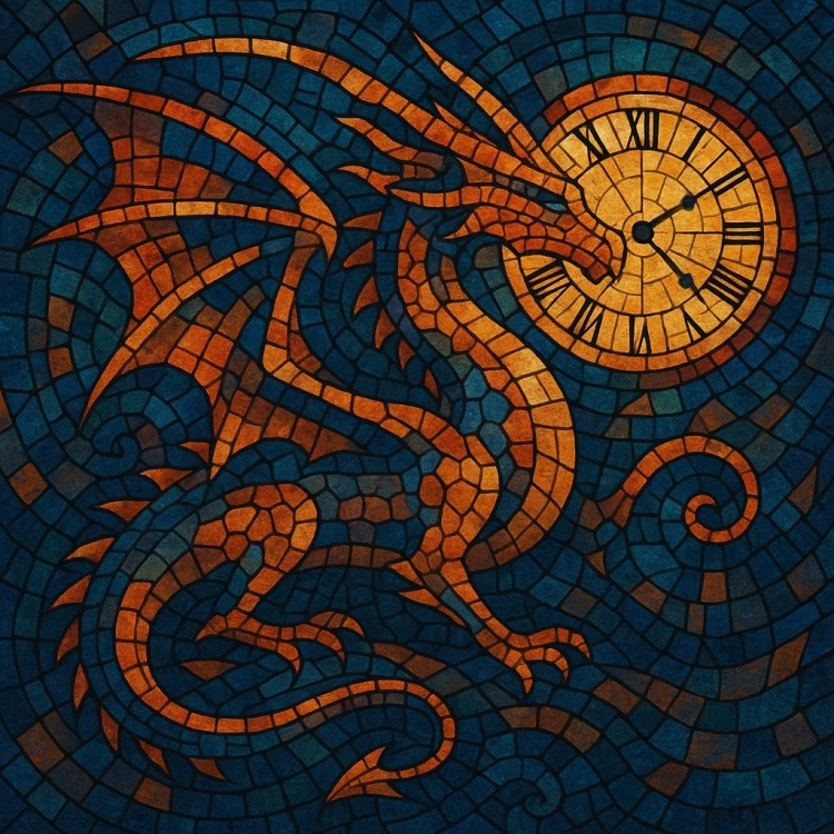 Time Western Dragon Mosaic