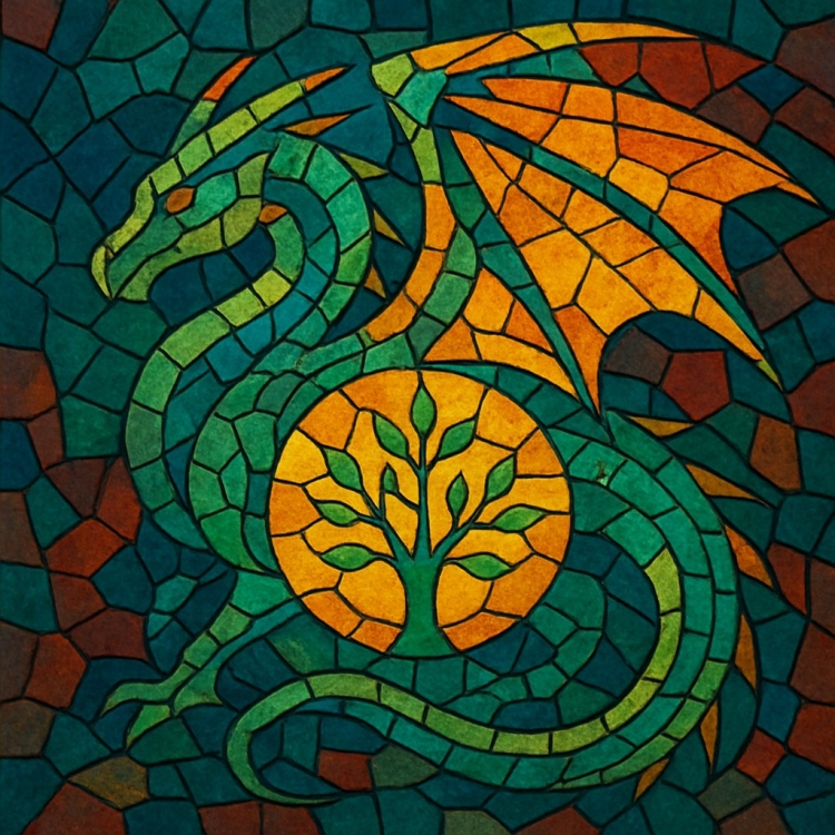 Life Western Dragon Mosaic