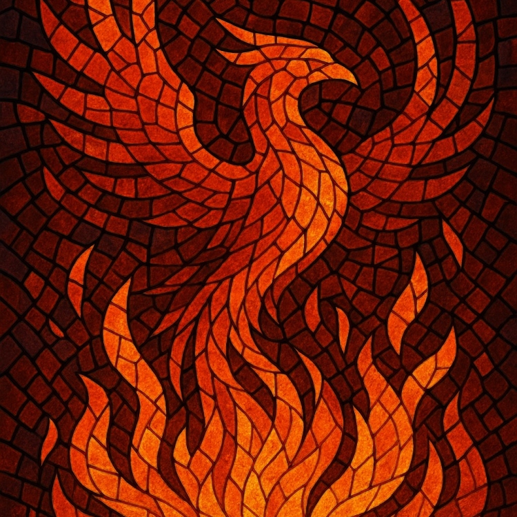 Fire Phoenix Mosaic