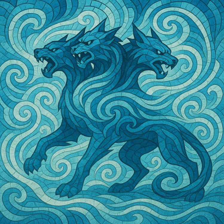 Wind Cerberus Mosaic