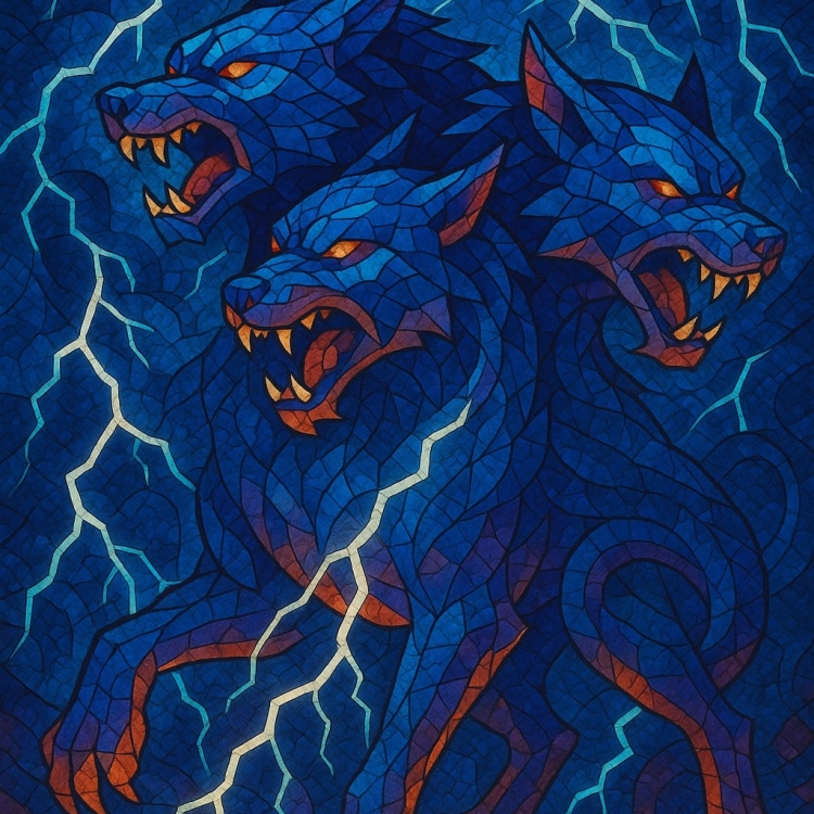 Storm Cerberus Mosaic