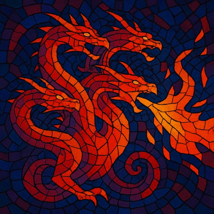 Fire Hydra Mosaic
