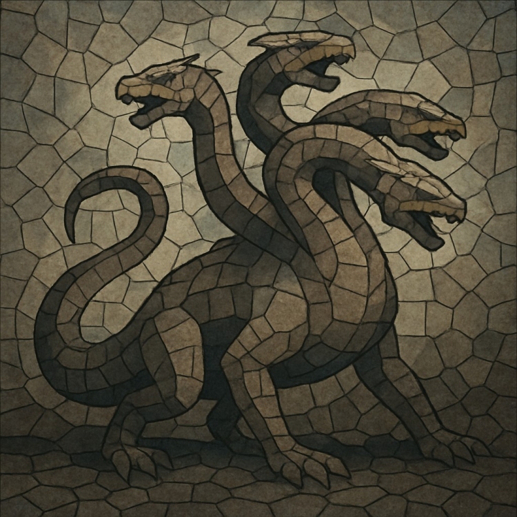Stone Hydra Mosaic
