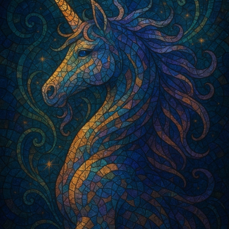 Mystic Unicorn Mosaic