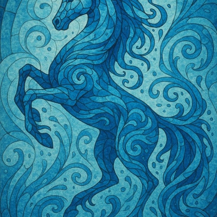 Water Unicorn Mosaic