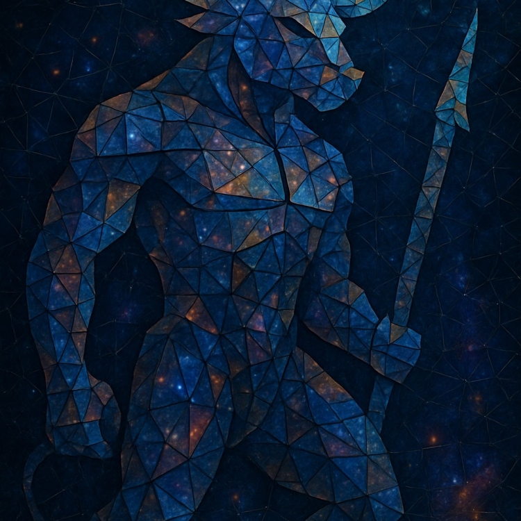 Space Minotaur Mosaic