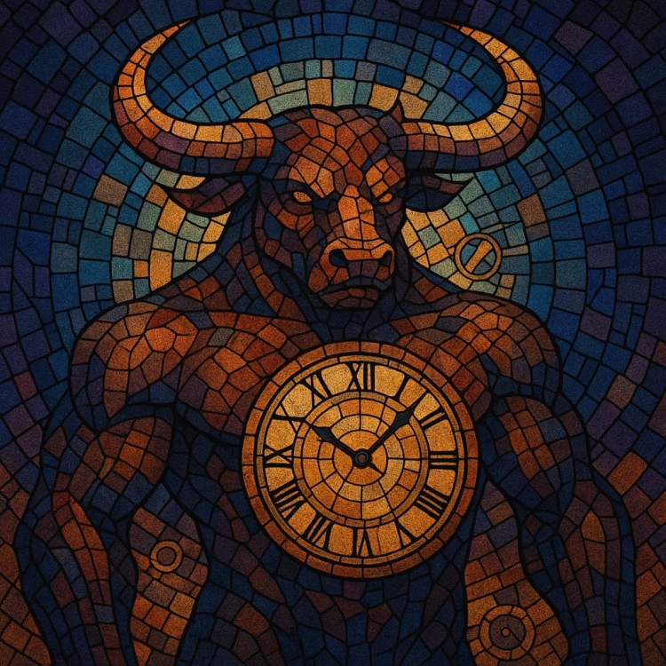 Time Minotaur Mosaic