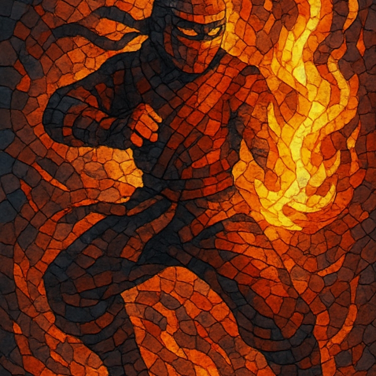 Fire Ninja Mosaic