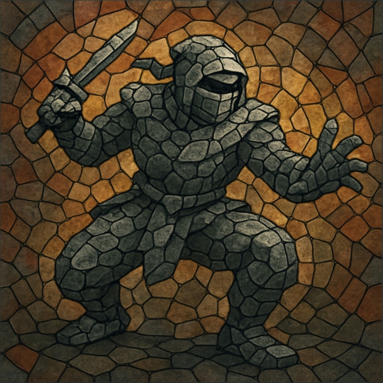 Stone Ninja Mosaic