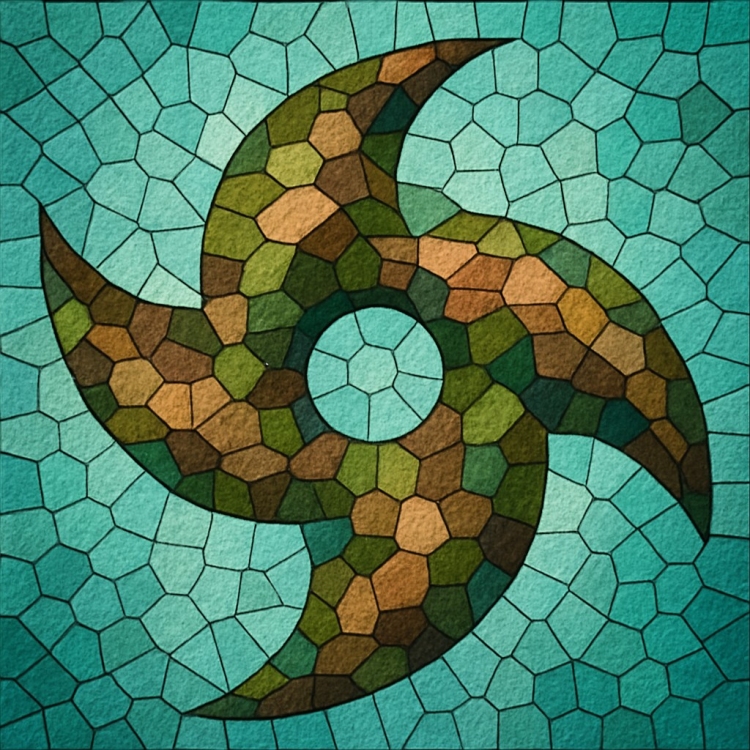 Earth Shuriken Mosaic