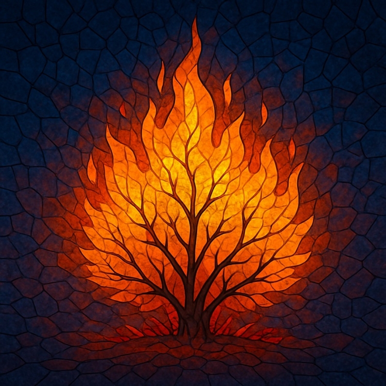 Fire Bush Mosaic